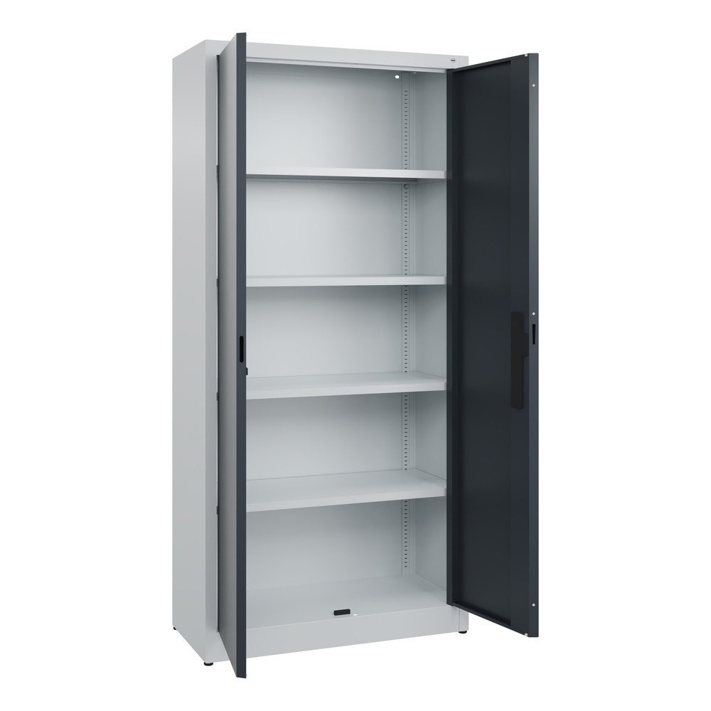 Productafbeelding nr. 4: Draaideurkast C+P, 5 OH, hxbxd 1950 x 930 x 400 mm, lichtgrijs, antracietgrijs