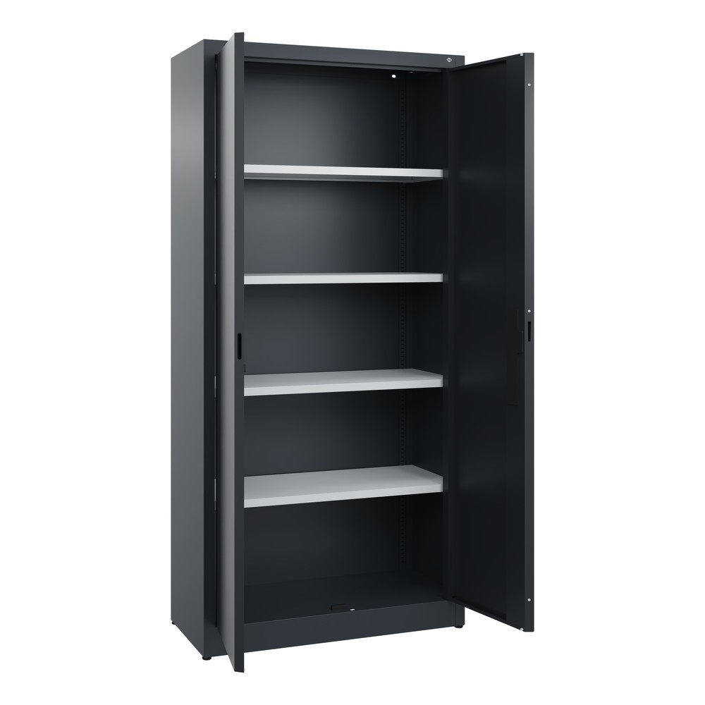 Productafbeelding nr. 4: Draaideurkast C+P, 5 OH, hxbxd 1950 x 930 x 400 mm, antracietgrijs, zwartgrijs
