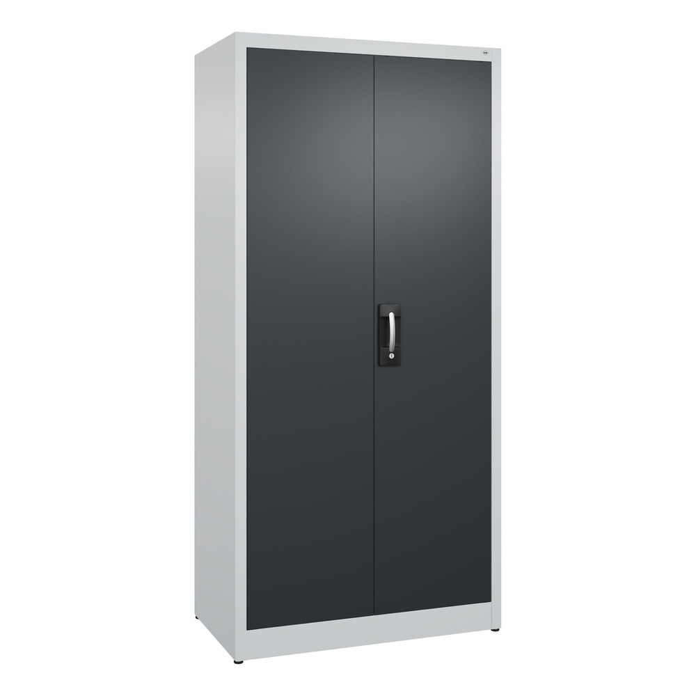 Productafbeelding nr. 1: Draaideurkast C+P, 5 OH, hxbxd 1950 x 930 x 500 mm, lichtgrijs, zwartgrijs