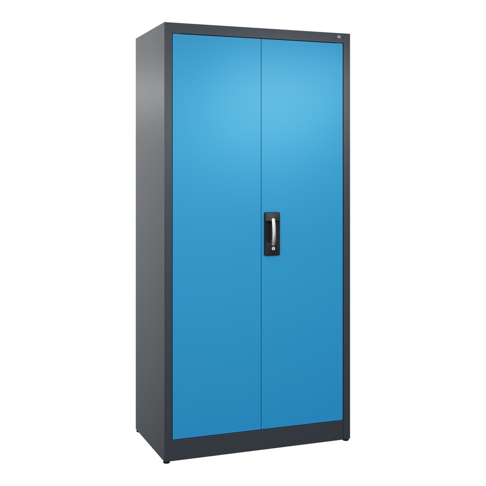 Product afbeelding: Draaideurkast C+P, 5 OH, hxbxd 1950 x 930 x 500 mm, antracietgrijs, lichtblauw