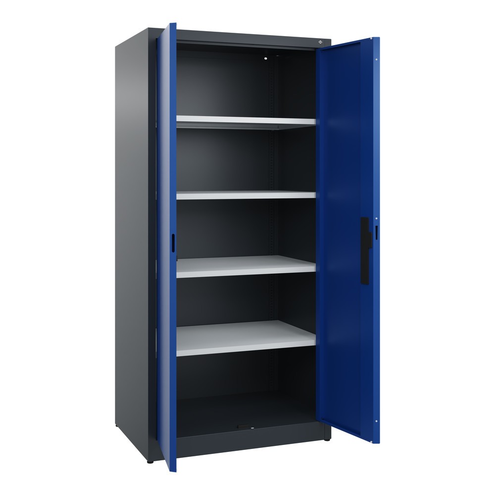 Productafbeelding nr. 4: Draaideurkast C+P, 5 OH, hxbxd 1950 x 930 x 600 mm, gentiaanblauw, antracietgrijs