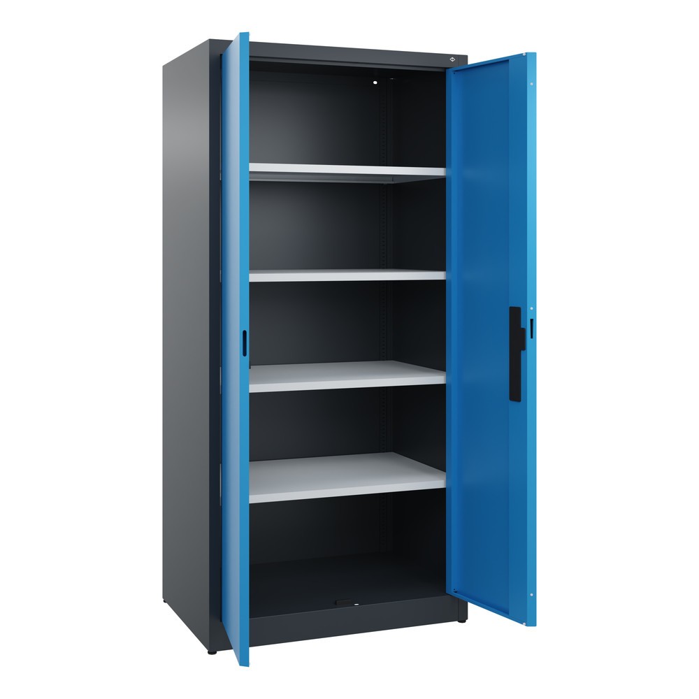Productafbeelding nr. 4: Draaideurkast C+P, 5 OH, hxbxd 1950 x 930 x 600 mm, lichtblauw, antracietgrijs