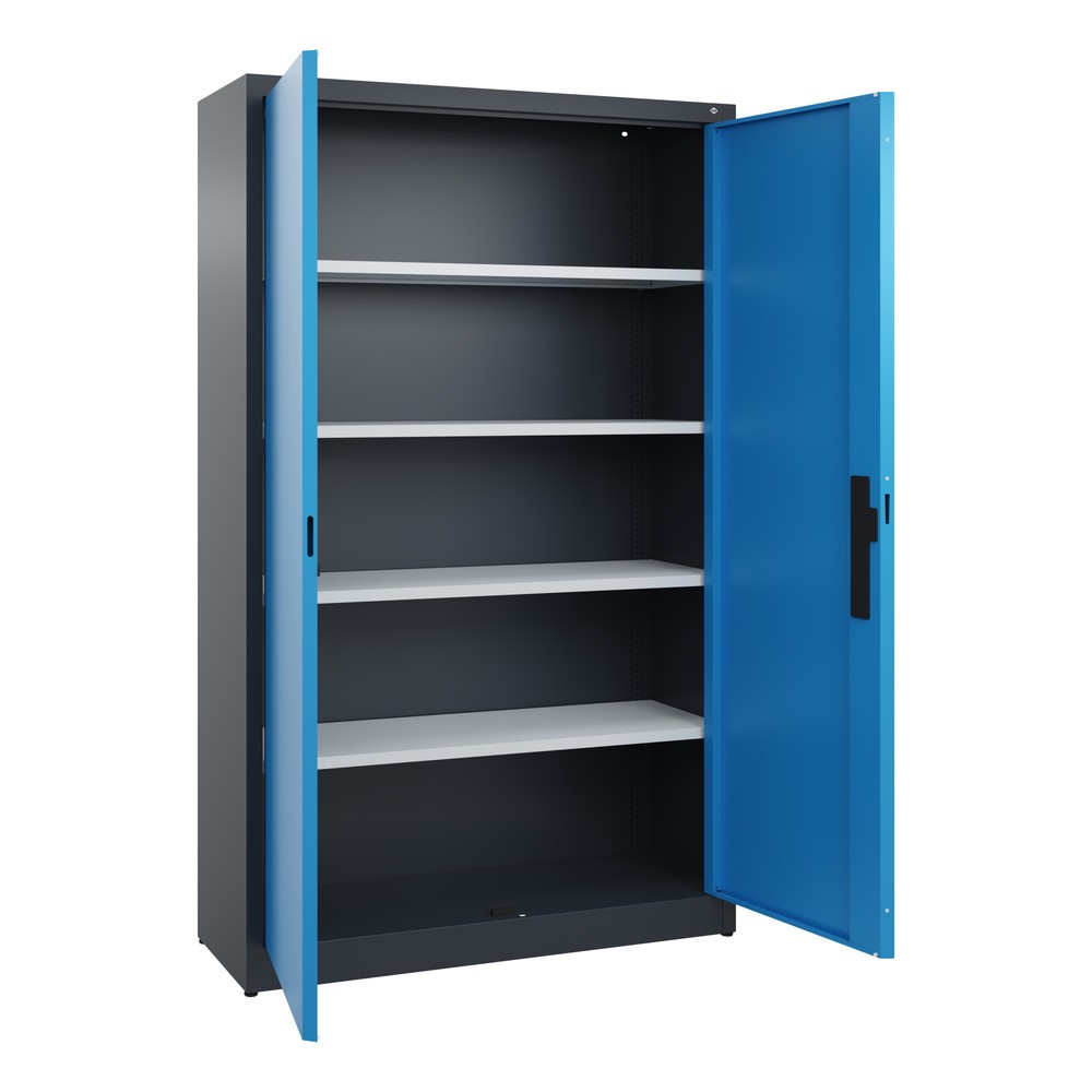 Productafbeelding nr. 4: Draaideurkast C+P, 5 OH, hxbxd 1950 x 1.200 x 400 mm, antracietgrijs, lichtblauw