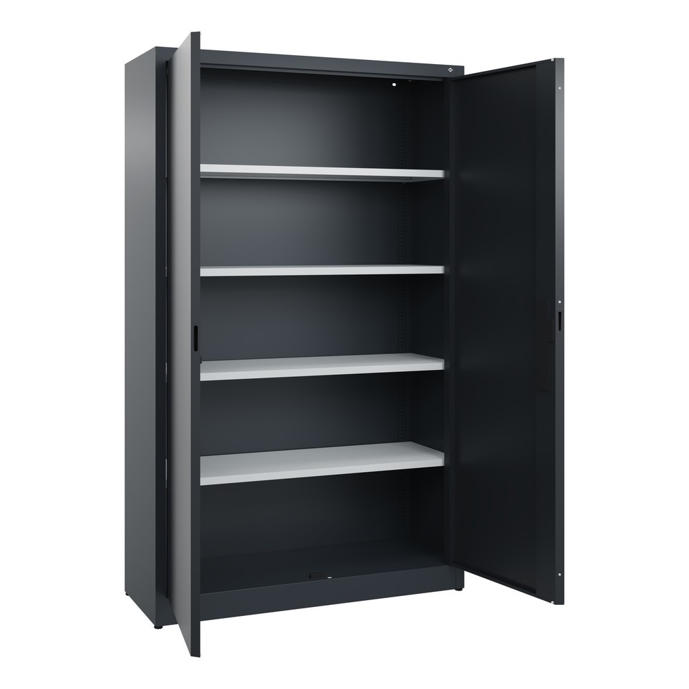 Productafbeelding nr. 4: Draaideurkast C+P, 5 OH, hxbxd 1950 x 1.200 x 400 mm, antracietgrijs, zwartgrijs