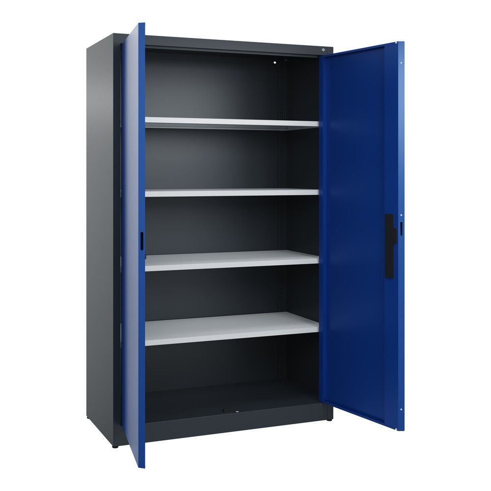 Productafbeelding nr. 4: Draaideurkast C+P, 5 OH, hxbxd 1950 x 1.200 x 500 mm, antracietgrijs, gentiaanblauw