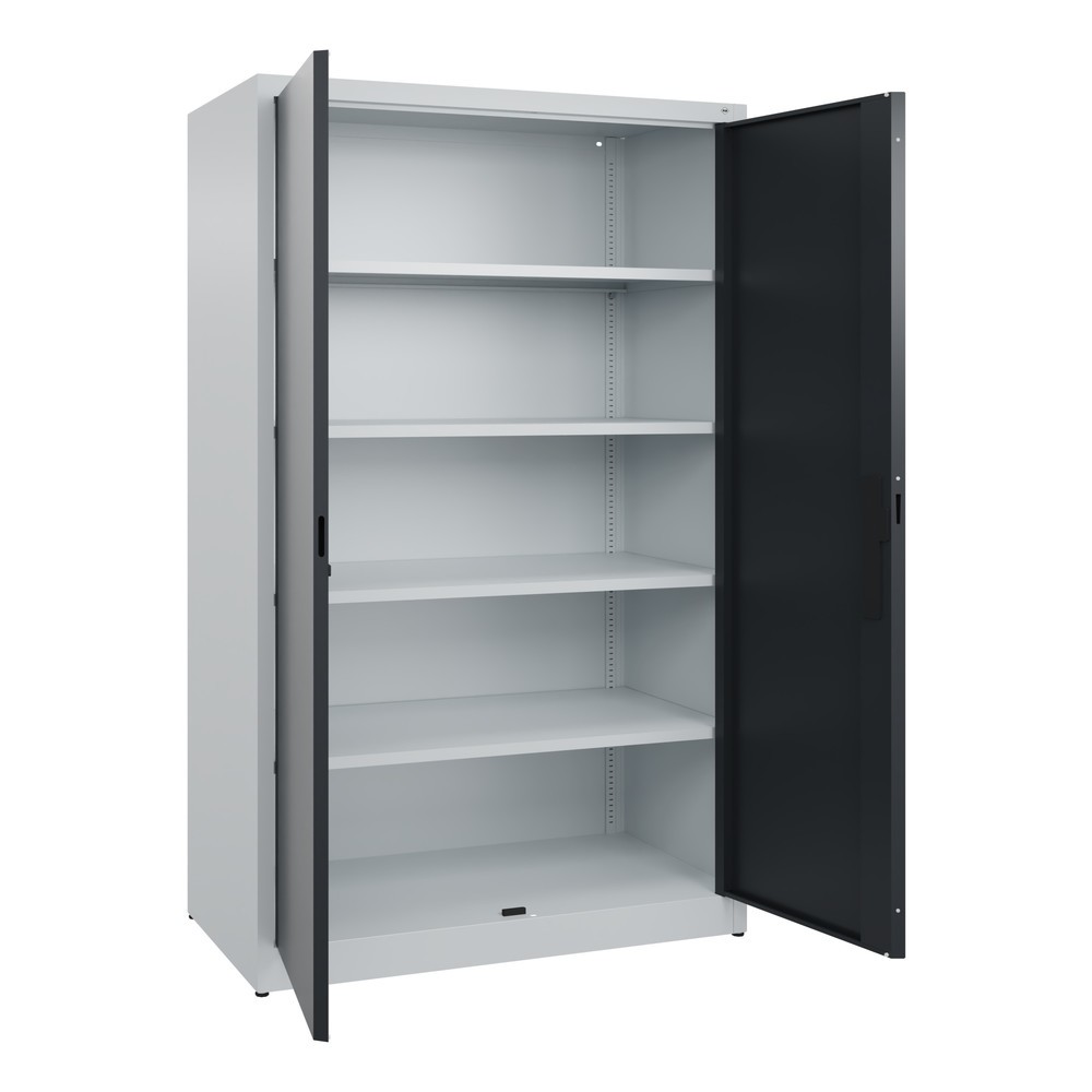 Productafbeelding nr. 4: Draaideurkast C+P, 5 OH, hxbxd 1950 x 1.200 x 600 mm, lichtgrijs, zwartgrijs