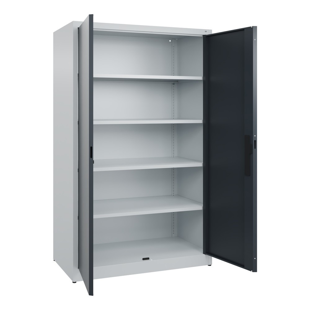 Productafbeelding nr. 4: Draaideurkast C+P, 5 OH, hxbxd 1950 x 1.200 x 600 mm, lichtgrijs, antracietgrijs