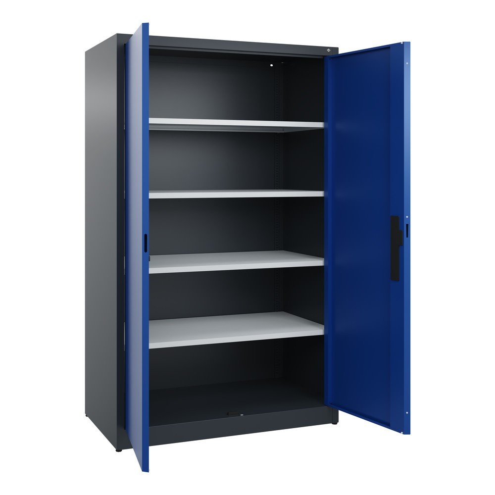 Productafbeelding nr. 4: Draaideurkast C+P, 5 OH, hxbxd 1950 x 1.200 x 600 mm, antracietgrijs, gentiaanblauw