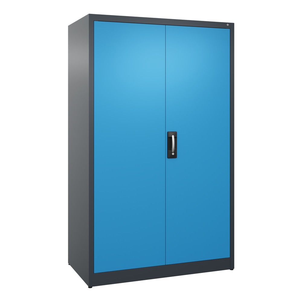 Productafbeelding nr. 1: Draaideurkast C+P, 5 OH, hxbxd 1950 x 1.200 x 600 mm, antracietgrijs, lichtblauw