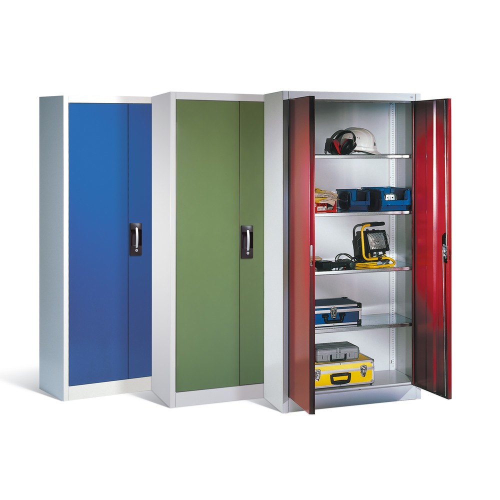 Productafbeelding nr. 3: Draaideurkast C+P, 5 OH, hxbxd 1950 x 1.200 x 500 mm, antracietgrijs, robijnrood