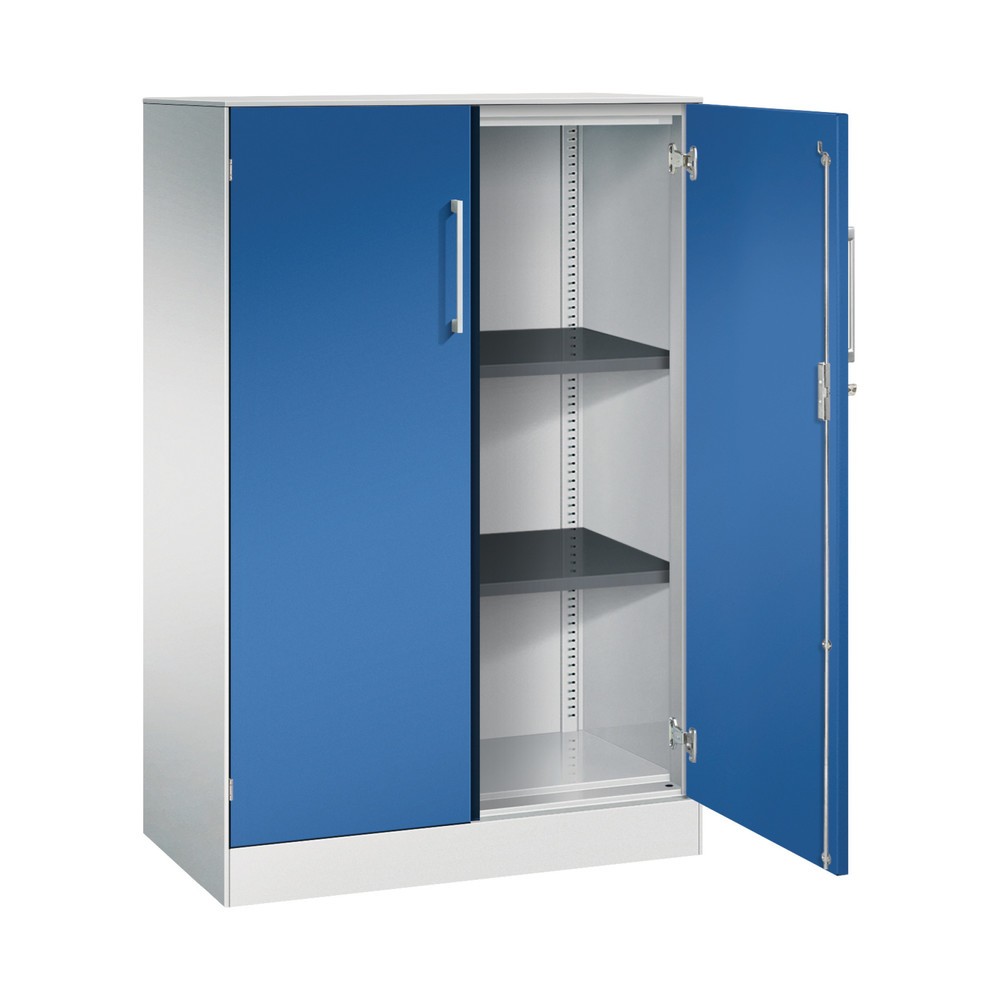 Productafbeelding nr. 3: Draaideurkast C+P Asisto, 3 OH, breedte 800 mm, lichtgrijs, gentiaanblauw