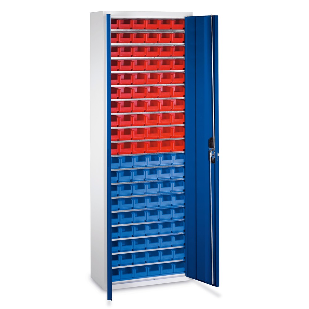 Product afbeelding: Draaideurkast C+P met bakken, hxbxd 1.980 x 700 x 300 mm, 60x maat 2, 54x maat 3