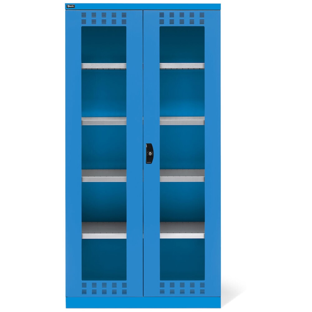 Productafbeelding nr. 3: Draaideurkast Fami PERFOM met 4 legborden en kijkvensters, hxbxd 2.000 x 1.023 x 726 mm, lichtblauw