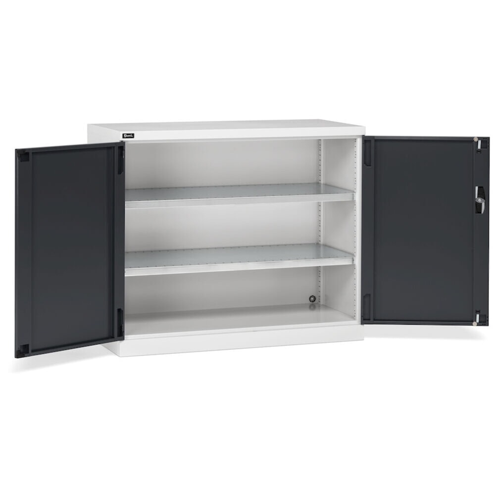 Productafbeelding nr. 3: Draaideurkast Fami PERFOM, 2 legborden, hxbxd 1.000 x 1.193 x 555 mm, lichtgrijs, antraciet