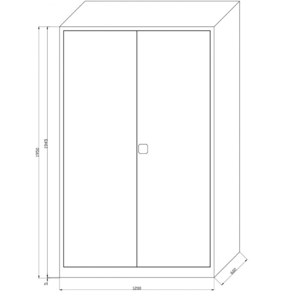 Productafbeelding nr. 2: Werkplaatskast HEMMDAL HW-XBT, veiligheidscilinderslot, hxbxd 1950 x 1200 x 600 mm, lichtgrijs / gentiaanblauw