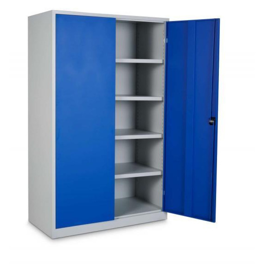 Productafbeelding nr. 5: Werkplaatskast HEMMDAL HW-XBT, veiligheidscilinderslot, hxbxd 1950 x 1200 x 600 mm, lichtgrijs / gentiaanblauw