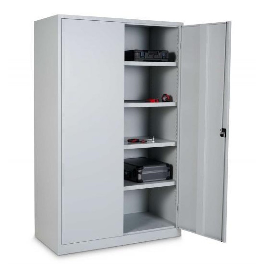 Productafbeelding nr. 5: Stalen kast HEMMDAL HS-XBT, 5 OH, hxbxd 1950 x 1200 x 500 mm, gepoedercoate legborden, lichtgrijs