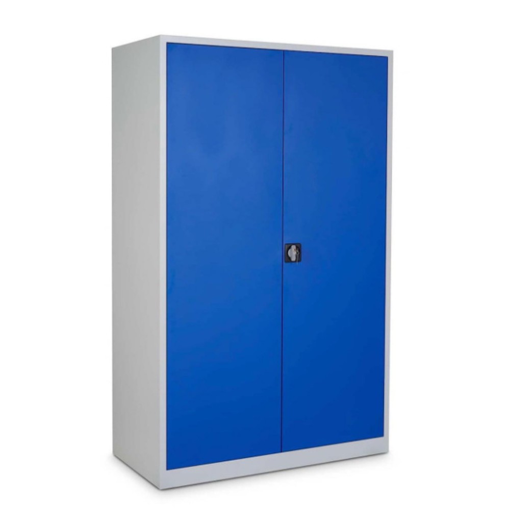 Productafbeelding nr. 1: Draaideurkast HEMMDAL HF-ST, 5 OH, hxbxd 1950 x 1200 x 420 mm, gepoedercoate legborden, lichtgrijs / gentiaanblauw