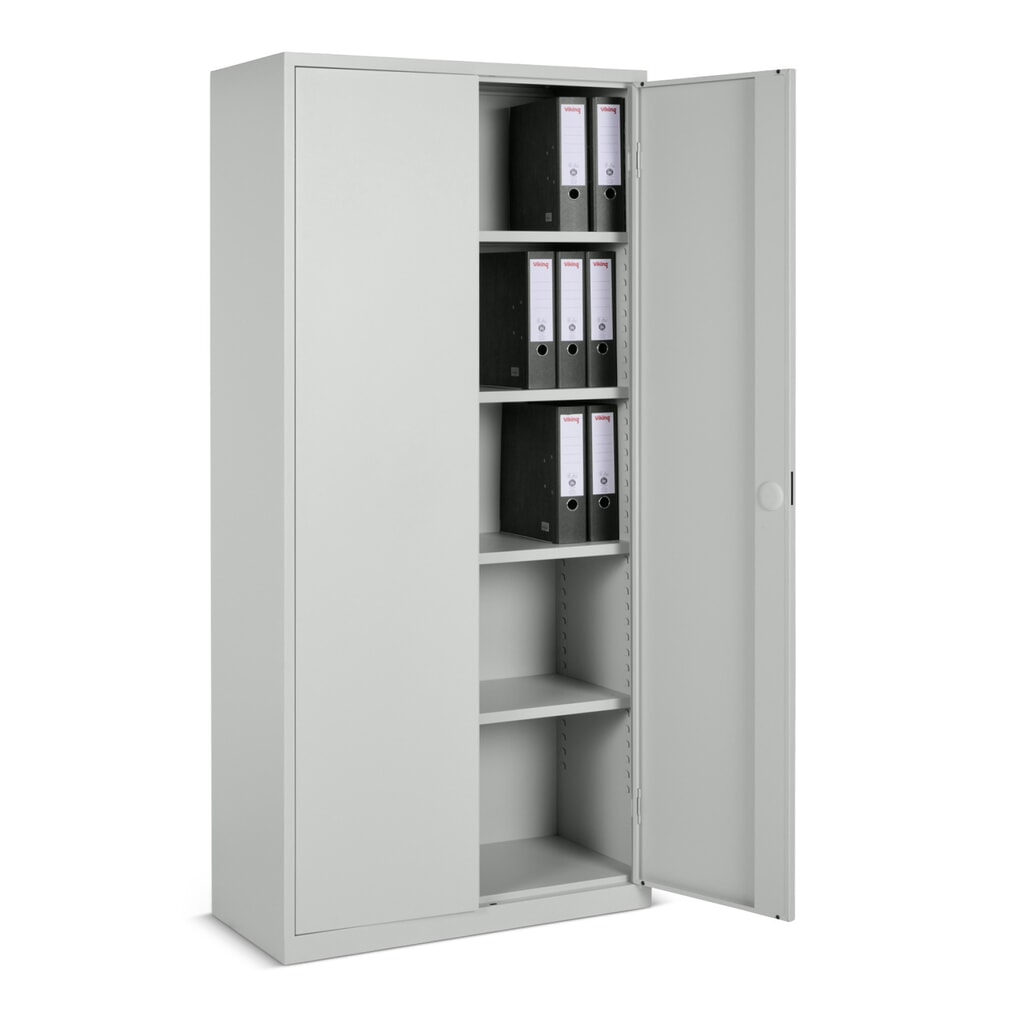 Set draaideurkasten HEMMDAL, 4,5 + 5 OH, hxbxd 1.800 x 800 x 380 mm + 1.950 x 920 x 420 mm, verzinkte legborden Productafbeelding nr. 2: Set draaideurkasten HEMMDAL, 4,5 + 5 OH, hxbxd 1.800 x 800 x 380 mm + 1.950 x 920 x 420 mm, verzinkte legborden