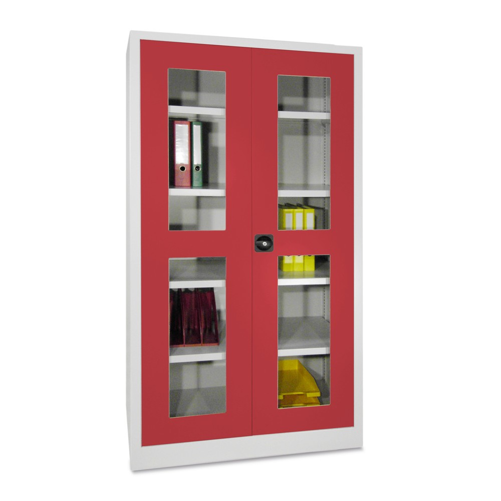 Productafbeelding nr. 2: Draaideurkast PAVOY met kijkvensters, hxbxd 1.950 x 640 x 400 mm, zuiver wit, zuiver wit