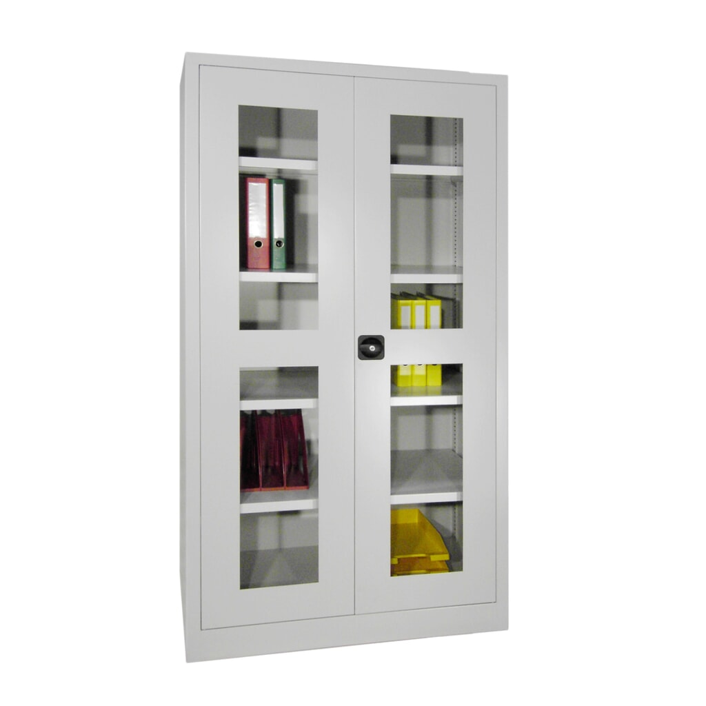 Draaideurkast PAVOY met kijkvensters, hxbxd 1.950 x 640 x 400 mm, lichtgrijs, lichtgrijs Productafbeelding nr. 3: Draaideurkast PAVOY met kijkvensters, hxbxd 1.950 x 640 x 400 mm, lichtgrijs, lichtgrijs