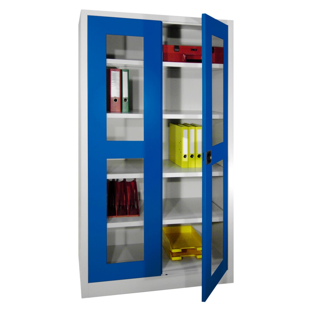 Draaideurkast PAVOY met kijkvensters, hxbxd 1.950 x 640 x 400 mm, lichtgrijs, lichtgrijs Productafbeelding nr. 4: Draaideurkast PAVOY met kijkvensters, hxbxd 1.950 x 640 x 400 mm, lichtgrijs, lichtgrijs