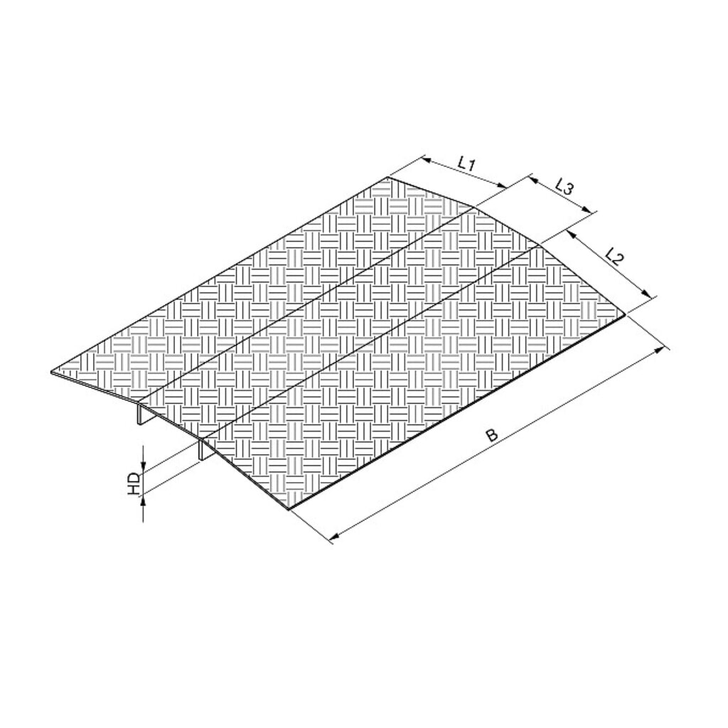 Drempelbrug, cap. 300 kg, bxl 700 x 500 mm Productafbeelding nr. 4: Drempelbrug, cap. 300 kg, bxl 700 x 500 mm