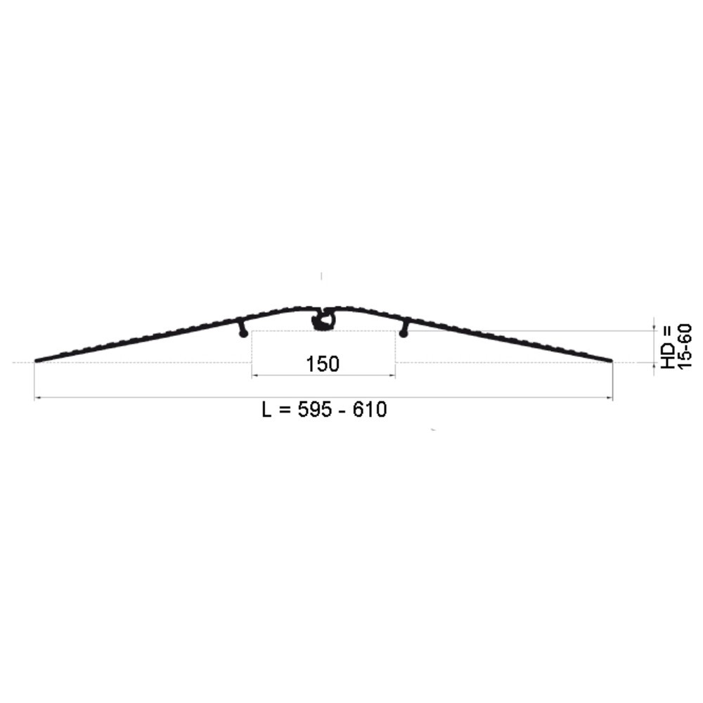 Productafbeelding nr. 3: Drempelbrug, opliggend, cap. 500 kg, breedte 700 mm