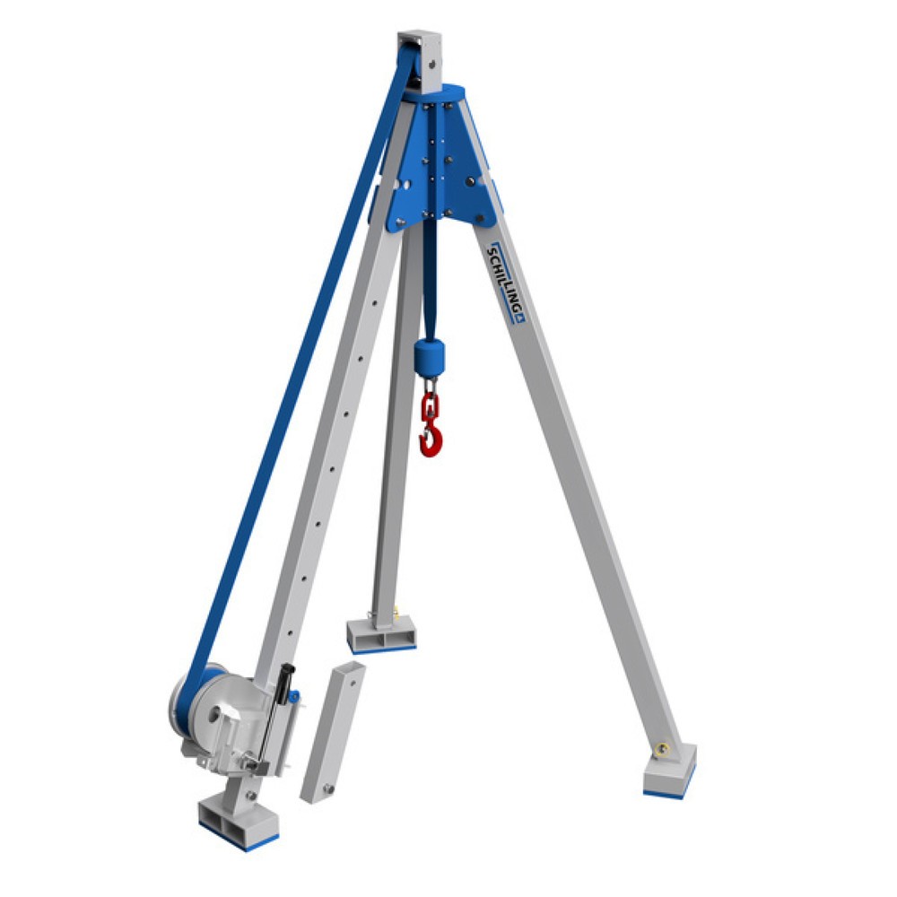 Productafbeelding nr. 2: Driepoot met handlier, aluminium
