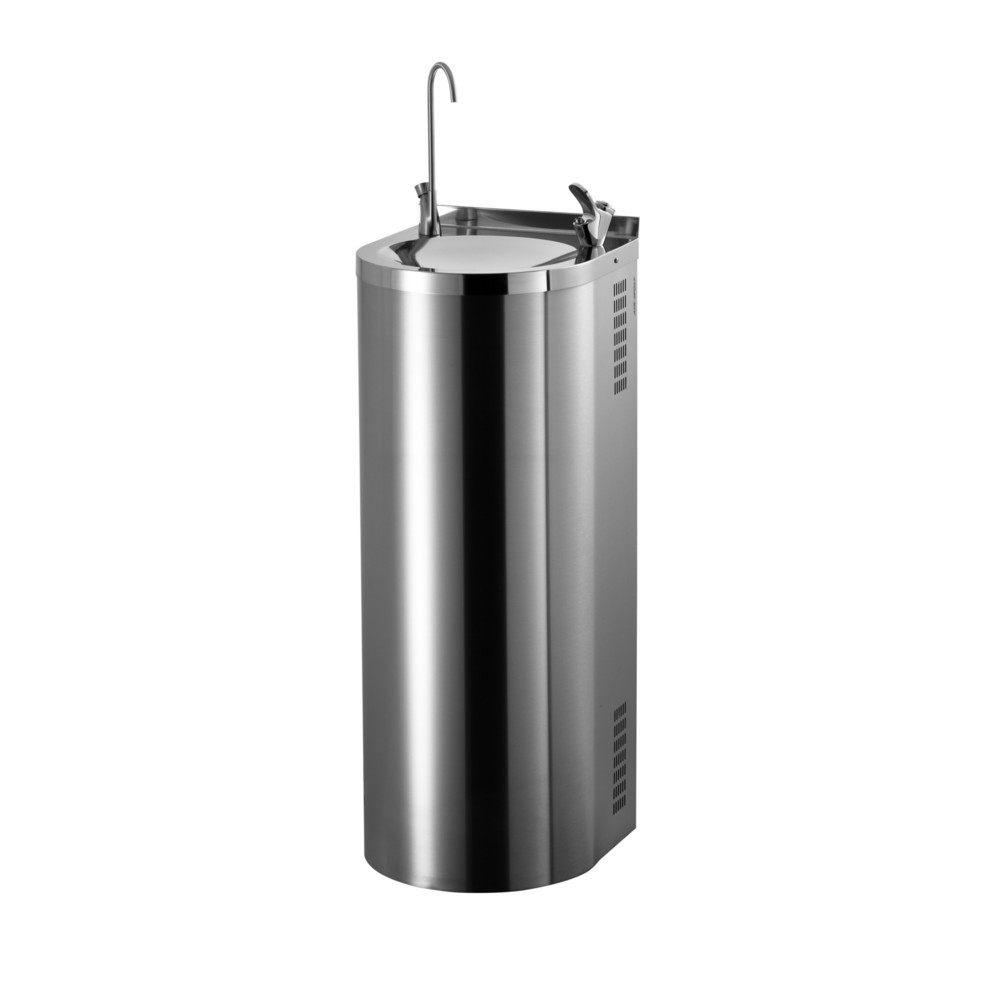 Productafbeelding nr. 1: Drinkfontein Air-Wolf halve zuil van geborsteld roestvrij staal V2A