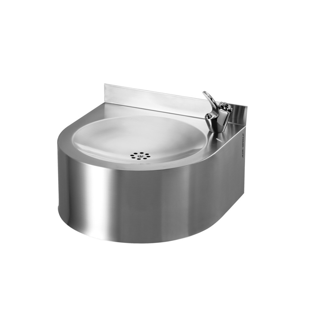 Product afbeelding: Drinkfontein Air-Wolf met boogvormige waterstraal geborsteld roestvrij staal