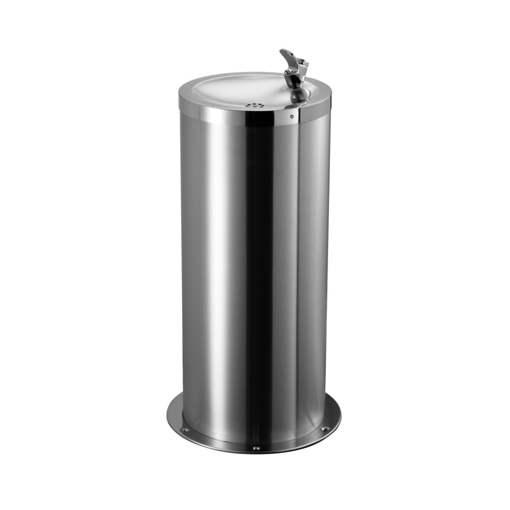 Product afbeelding: Drinkfontein Air-Wolf vrijstaande ronde zuil van geborsteld roestvrij staal V2A
