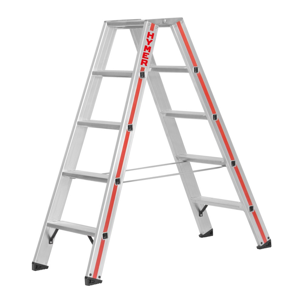 Productafbeelding nr. 1: Dubbele trap HYMER, dubbelzijdig, 2×5 sporten, stahoogte 0,69 m
