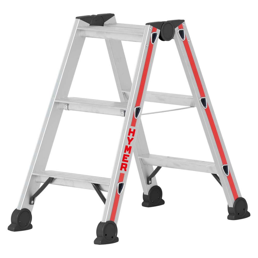 Productafbeelding nr. 1: Dubbele trap HYMER, dubbelzijdig, 2×3 sporten, stahoogte 0,19 m
