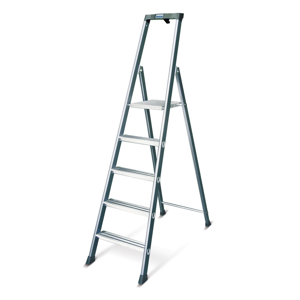 Product afbeelding: Dubbele trap KRAUSE®, 1-zijdig begaanbaar, geëloxeerd aluminium, standhoogte 0,85 m
