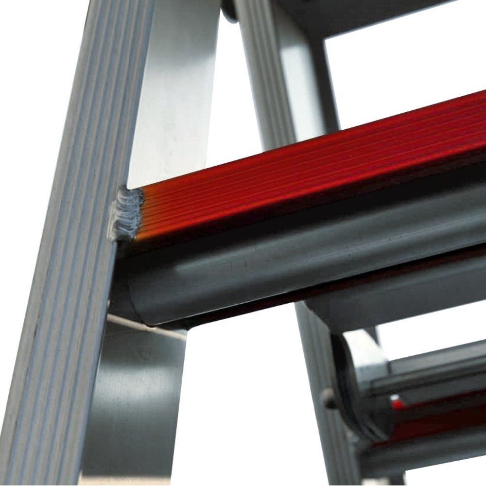 Productafbeelding nr. 2: Dubbele trap, met geanodiseerde coating, 2-zijdig, stahoogte 1,25 m