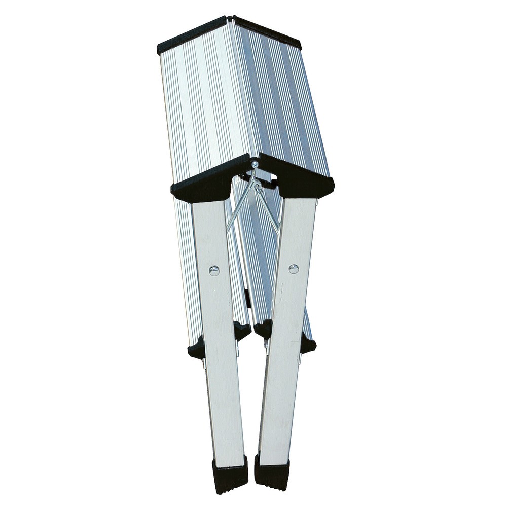 Productafbeelding nr. 2: Dubbele vouwtrap KRAUSE® uit aluminium, stahoogte 0,45 m, aluminiumkleur