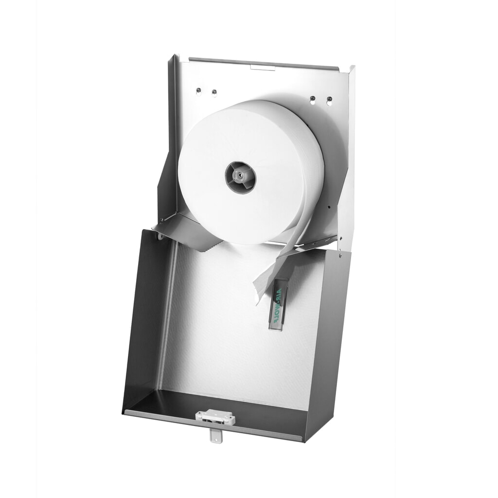 Product afbeelding: Duplex roldispenser Air-Wolf geborsteld roestvrij staal