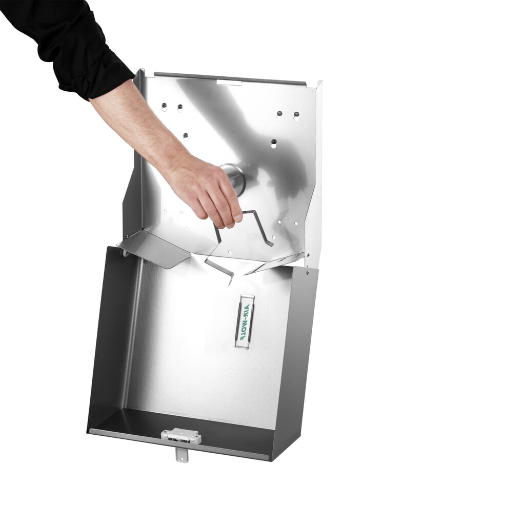 Duplex roldispenser Air-Wolf geborsteld roestvrij staal Productafbeelding nr. 3: Duplex roldispenser Air-Wolf geborsteld roestvrij staal