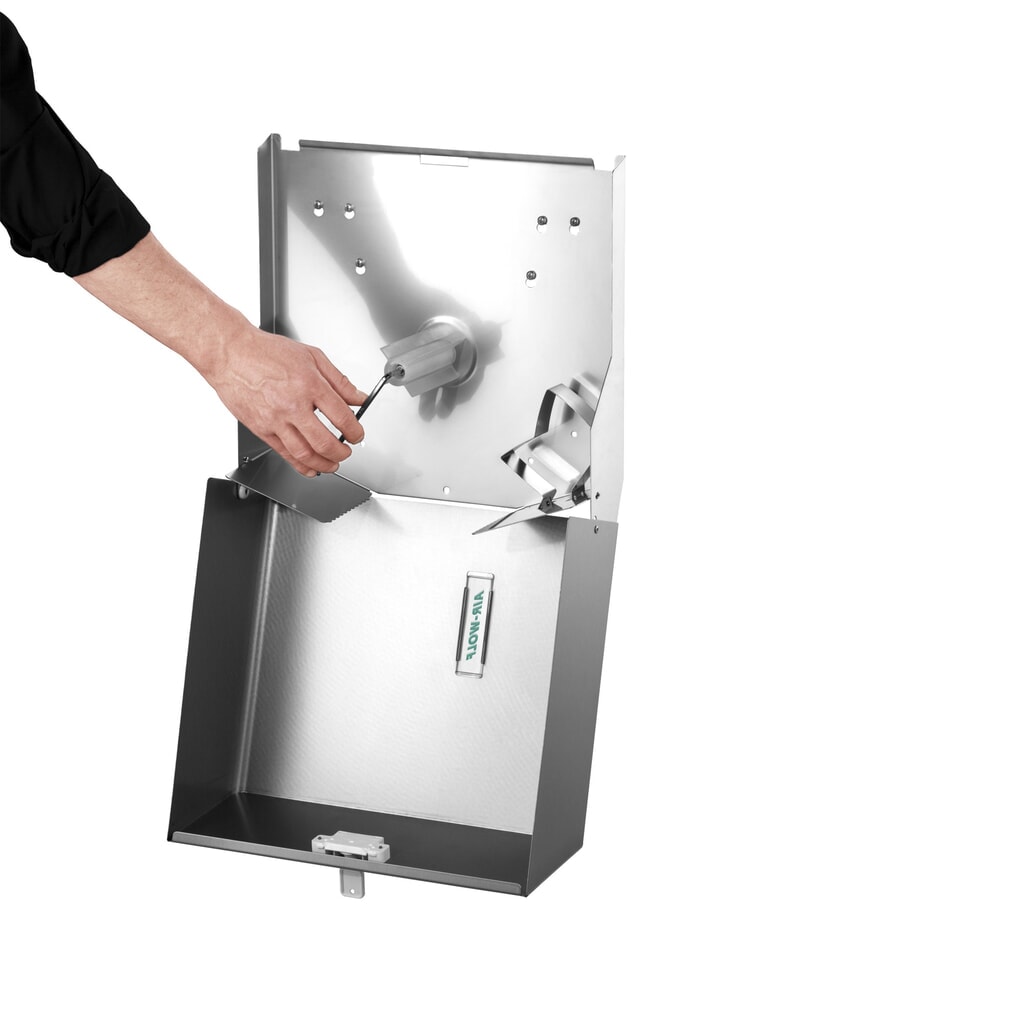 Productafbeelding nr. 5: Duplex roldispenser Air-Wolf geborsteld roestvrij staal