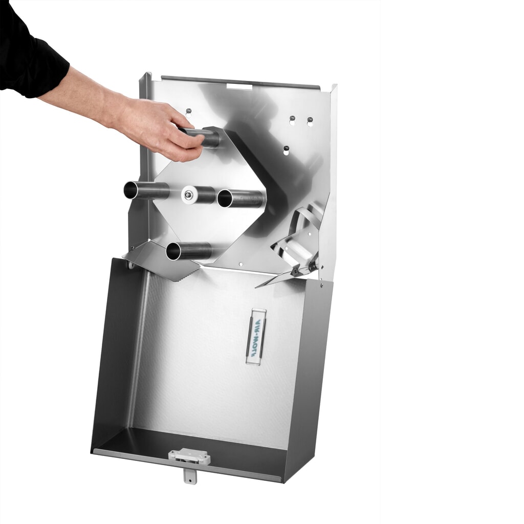 Duplex roldispenser Air-Wolf geborsteld roestvrij staal Productafbeelding nr. 7: Duplex roldispenser Air-Wolf geborsteld roestvrij staal