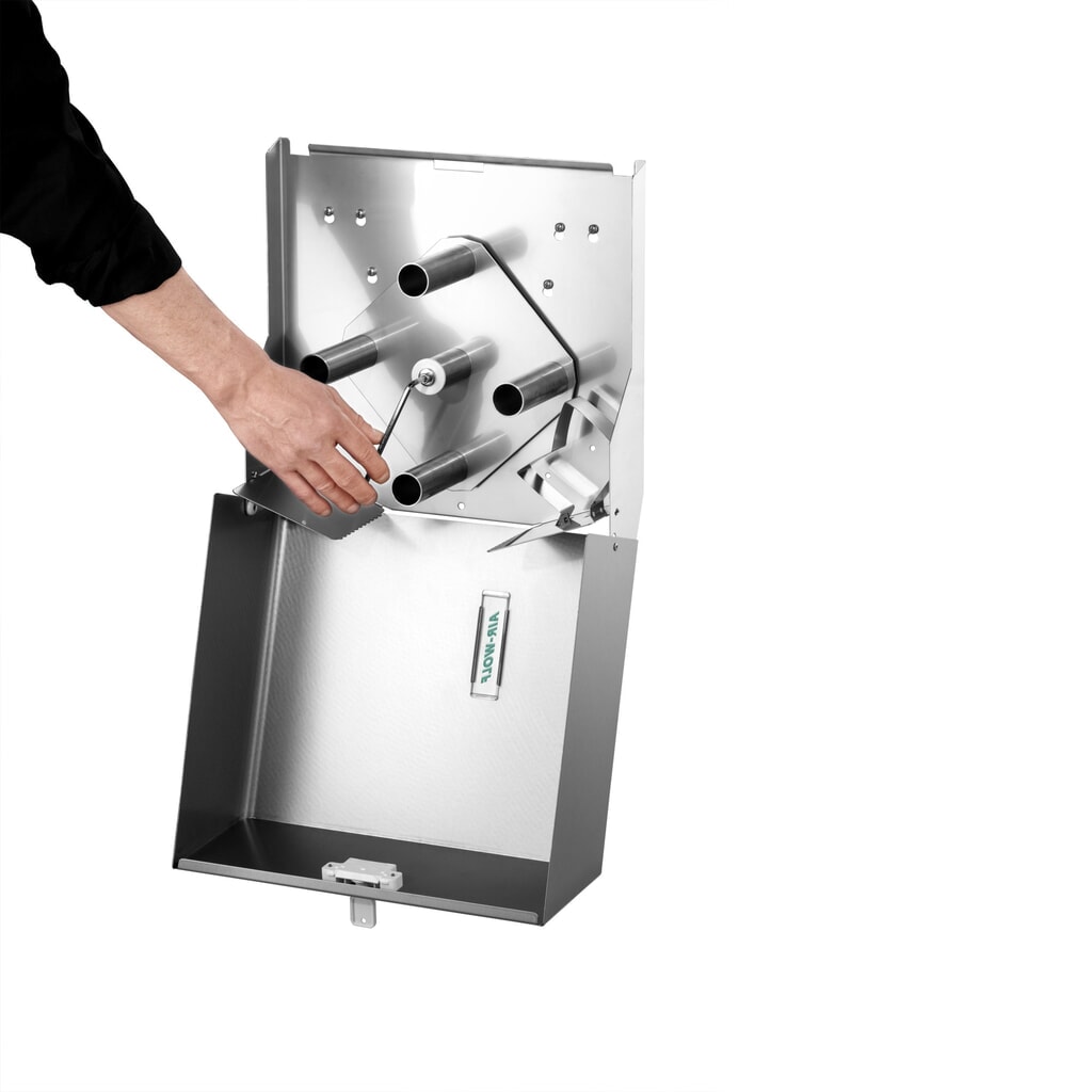 Duplex roldispenser Air-Wolf geborsteld roestvrij staal Productafbeelding nr. 8: Duplex roldispenser Air-Wolf geborsteld roestvrij staal