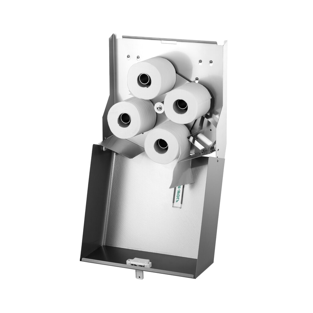 Duplex roldispenser Air-Wolf geborsteld roestvrij staal Productafbeelding nr. 10: Duplex roldispenser Air-Wolf geborsteld roestvrij staal