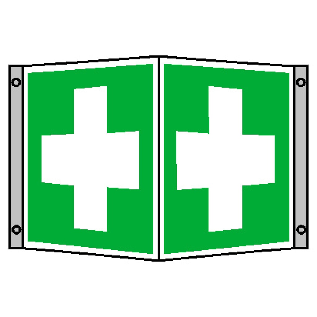 SafetyMarking® EHBO, profiel, hxb 150 x 150 mm, Alu HI Product afbeelding: SafetyMarking® EHBO, profiel, hxb 150 x 150 mm, Alu HI