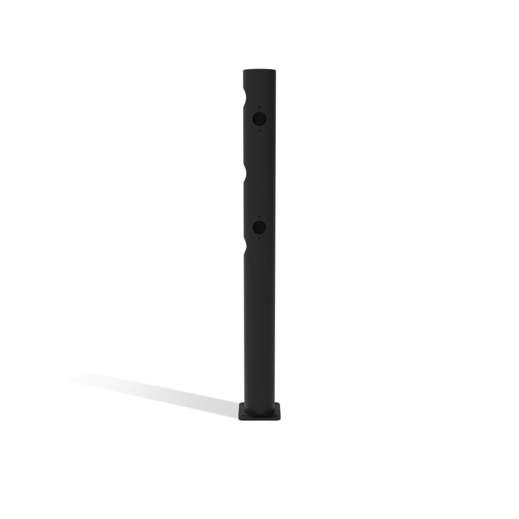 Klapdeur-eindpaal voor veiligheidshek ‘Delta‘, Ø 110 mm, hoogte 1.200 mm, 90°, rechts Product afbeelding: Klapdeur-eindpaal voor veiligheidshek ‘Delta‘, Ø 110 mm, hoogte 1.200 mm, 90°, rechts