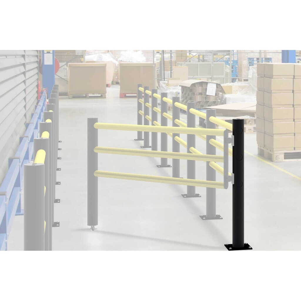 Productafbeelding nr. 12: Klapdeur-eindpaal voor veiligheidshek ‘Delta‘, Ø 110 mm, hoogte 1.200 mm, 90°, rechts