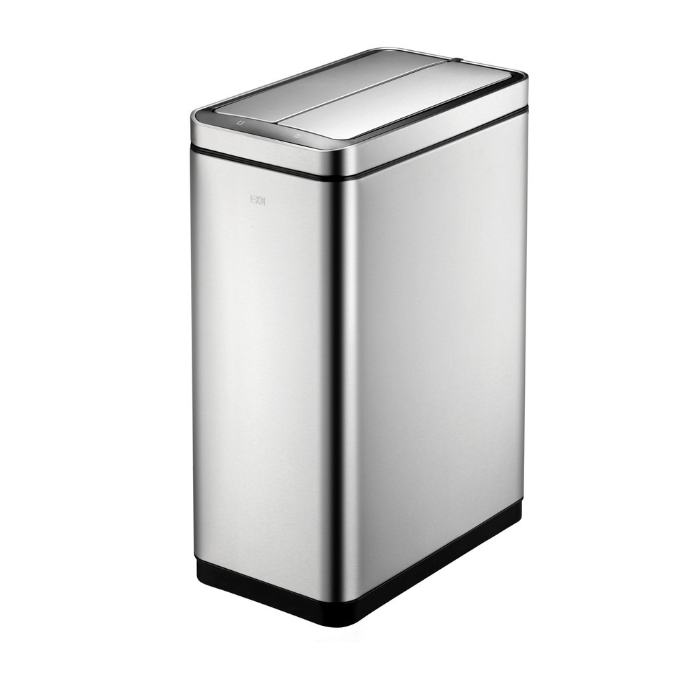 Product afbeelding: Afvalbak EKO Deluxe Phantom Sensor, 2x20 liter, mat roestvrij staal