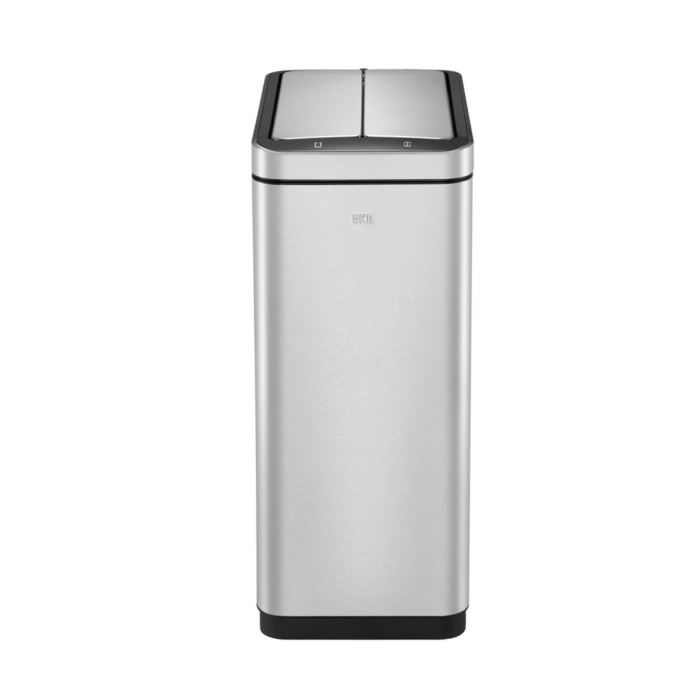 Productafbeelding nr. 2: Afvalbak EKO Deluxe Phantom Sensor, 2x20 liter, mat roestvrij staal