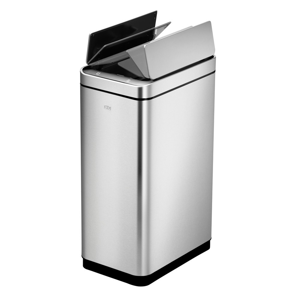 Productafbeelding nr. 4: Afvalbak EKO Deluxe Phantom Sensor, 2x20 liter, mat roestvrij staal