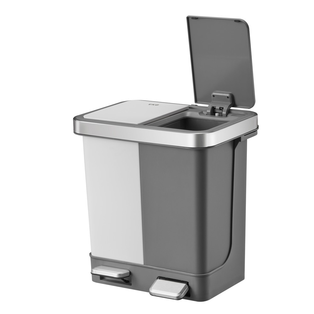 Productafbeelding nr. 2: Pedaalemmer EKO Hana Duo, 2x10 liter, wit, grijs